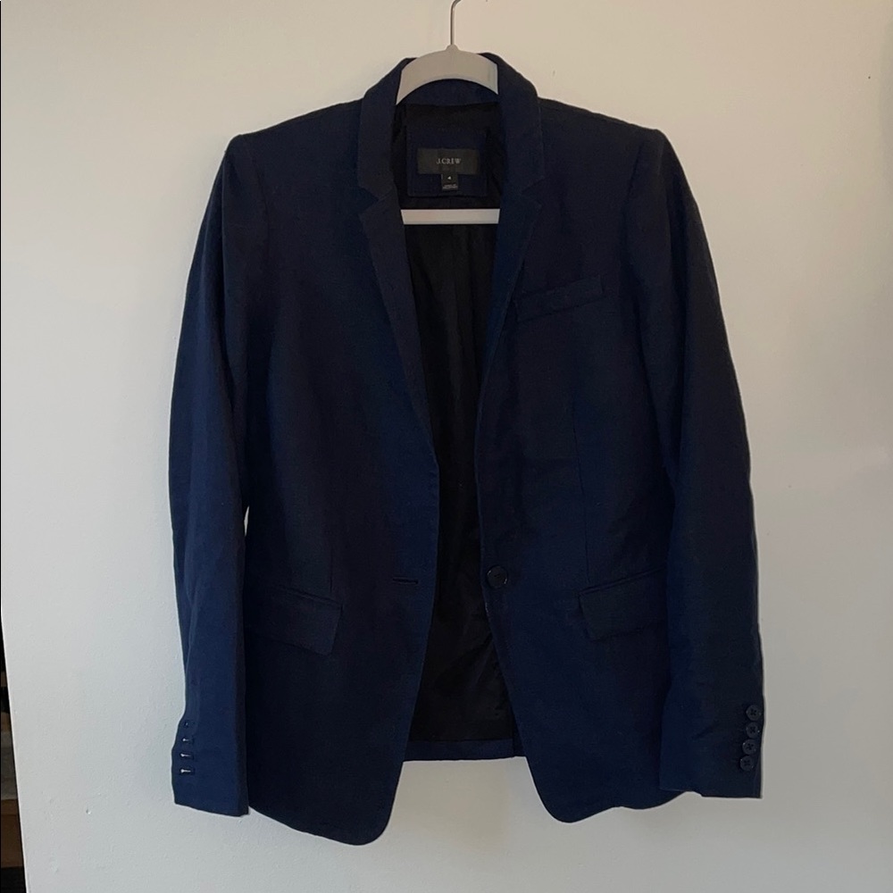 J. Crew Blue Blazer Modern Cut Notched Lapel